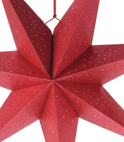 Yll dekorativ prej letre Christmas Gifts, 60cm, i kuq