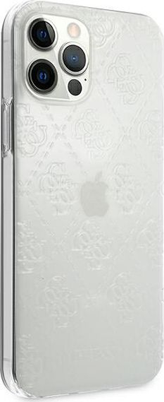 Futllo telefoni Guess GUHCP12M3D4GTR, për iPhone 12 12 Pro 6.1", transparente, 4G 3D Pattern