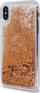 Mbulesë telefoni Guess Glitter, për iPhone X XS, transparente, ngjyrë ari