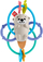 Lodër dhëmbore për bebe Fisher Price Twist &amp; Teether Otter, zile 2 në 1, me shumë ngjyra