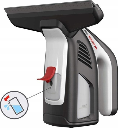 Чистач за прозорци Bosch GlassVac, без кабел, полначка батерија, црн