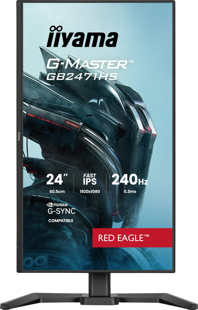 Monitor gaming Iiyama G-Master Red Eagle GB2471HS-B1, 24\", 240Hz, i zi