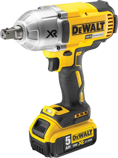 Kaçavidë me bateri DeWalt, 1/2\", 18V, 2x5Ah, Li-Ion, 950Nm, e verdhë / e zezë (DCF899P2)