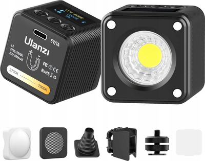 Dritë mini video Ulanzi L2, LED COB Bi-Color, CRI95+, magnetike
