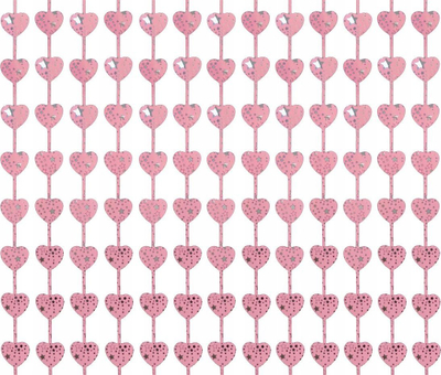 Perde dekorative Godan Beauty & Charm Hearts, 100x200 cm, me zemra, ngjyrë lila