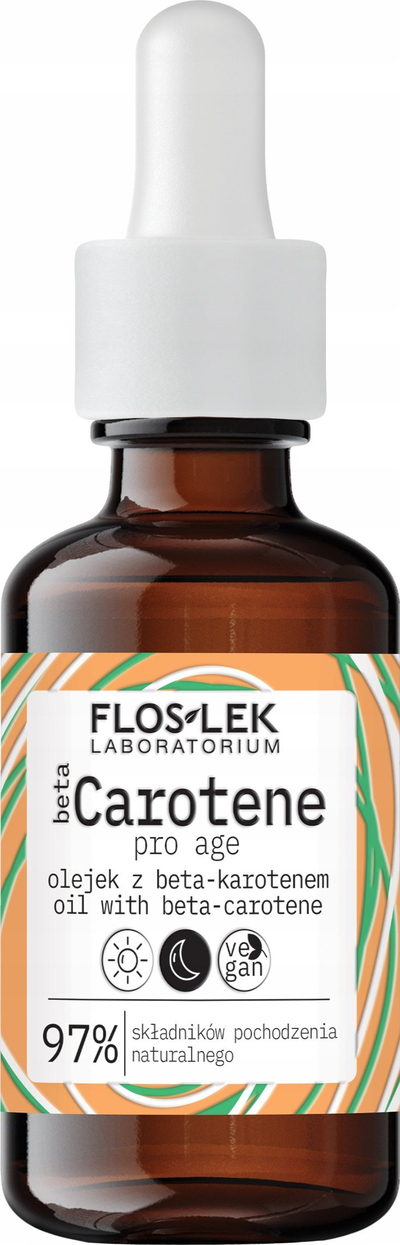 Set kozmetik Floslek BetaCarotene Pro Age, krem kundra rrudhave ditë e natë, vaj fytyre me beta karoten, portokall i bardhë