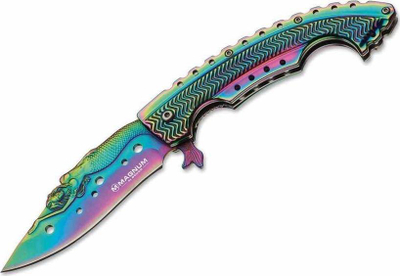 Thikë xhepi Magnum Rainbow Mermaid, çelik inox 440A, përfundim rainbow, shumëngjyrëshe