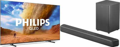 Set televizor Philips 65PUS7810, 65" QLED, 4K Ultra HD Titan OS, me soundbar