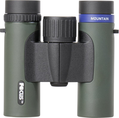 Binokula Focus Mountain 10x25, prizma Bak 4, rezistent ndaj ujit, të zinj