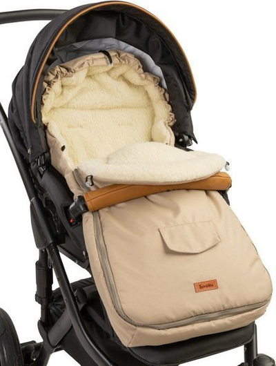 Qese gjumi për karrocë Sensillo Wool, universale, 95x40 cm, cappuccino