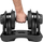 Хантерл со рачка REBEL ACTIVE, 24 kg, прилагодлив, од сиво леано железо, црна боја