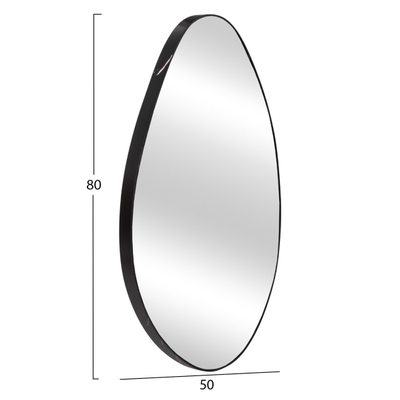 Pasqyrë muri Drop 50x80Hcm (HM4488.01), zezë