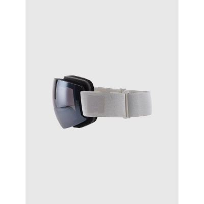 Syze bore 4F Snowboard Goggles 4FWAW24AGOGU043, lente sferike S2, UV400, të bardha