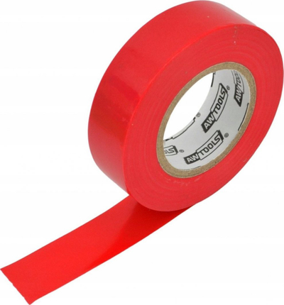 Shirit izolues AWTools AW25524, 15mm x 20m, PVC, i kuq