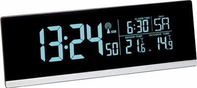 Radio orë me alarm TFA 60.2548.01, dixhitale, me radio, e zezë