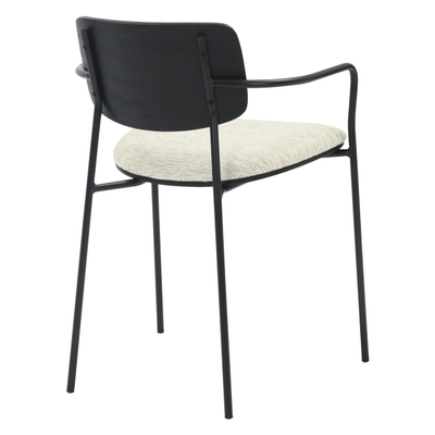 Karrige ngrënieje Vikki 54x54x75,5Hcm (HM9980.02), zezë