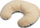 Jastëk qafe Sensillo Velvet Morocco, ergonomik, kadife, bezhë