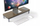 Базамент за монитор Powerton ERGO DOKY, докинг станица USB C HDMI RJ45, безжично полнење 15W, сива боја со декор од темно дрво