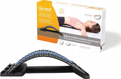 Уред за истегнување на грбот Qmed Back Stretching Support, неколку нивоа на прилагодување, цврст материјал, многубоен