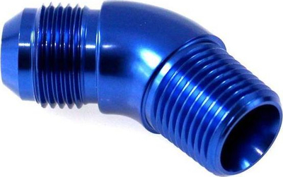 Konektor TurboWorks_D Full Flow 45, AN10, 3/4"-14 NPT, alumini