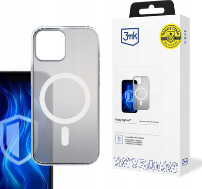 Mbrojtëse telefoni 3MK Frosty MagCase për iPhone 15, MagSafe, e bardhë