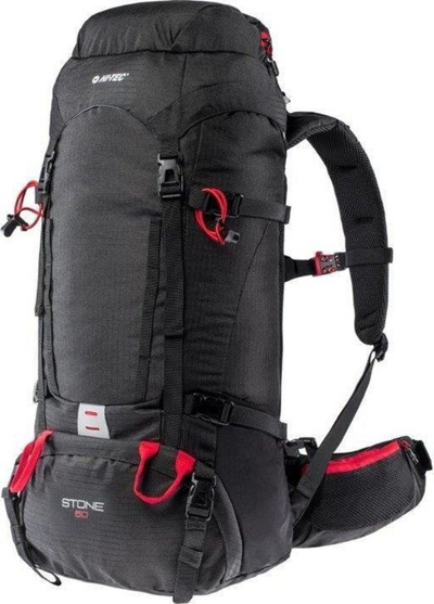 Çantë shpine HI-TEC Stone 50, e zezë/kuqe, një madhësi