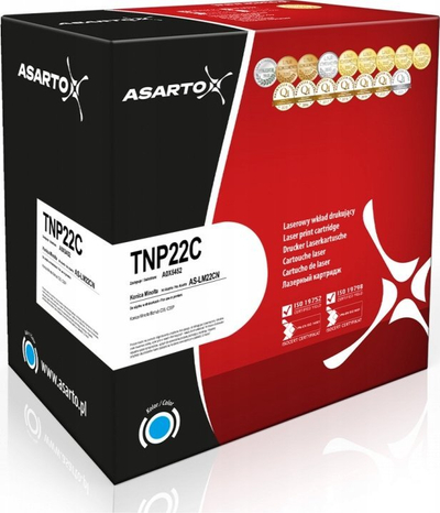 Toner Asarto AS-LM22CN, zëvendësues për Konica Minolta TNP22C, 6000 faqe, blu