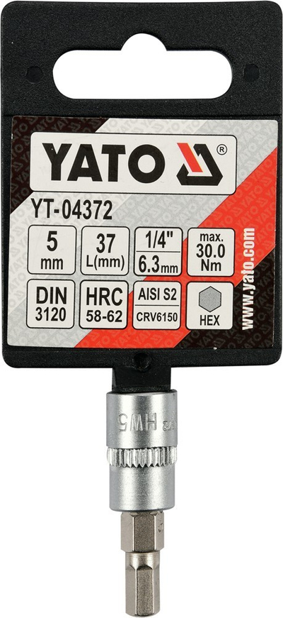 Çelës gjashtëkëndor Yato YT-04372, 1/4", 5 x 37 mm