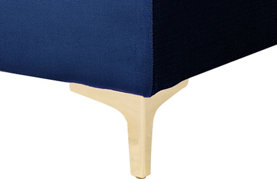 Çezllong me kadife ABERDEEN, recliner, skelet metalik, blu navy