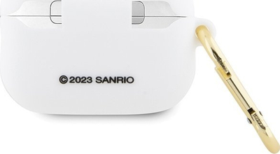 Kapak silikoni Hello Kitty 3D Kitty Head për AirPods Pro 2, i bardhë