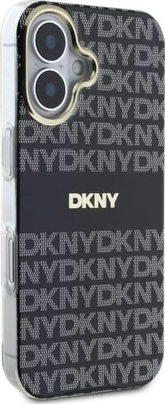 Kllapë telefoni DKNY Repeat Pattern Tonal Stripe MagSafe, për iPhone 16, e zezë