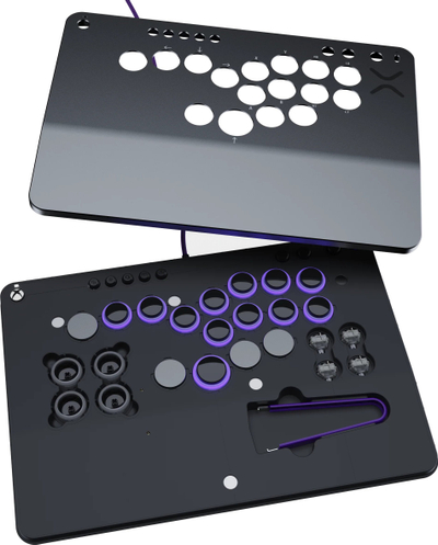 Kontroller lojërash Victrix Pro KO Leverless Fight Stick, për Xbox edhe PC, 16 butona, gri metalike