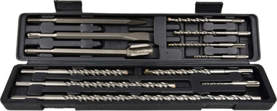 Set sfurqesh dhe daltash GEKO G40039, 12 copë, SDS Plus, argjendtë