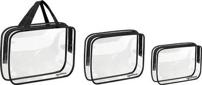 Set çantash organizuese Transparent Necessities, 3 pjesë, PVC, transparente