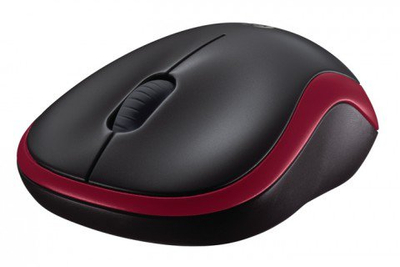 Maus wireless Logitech M185, kompakt, 2.4 GHz, i kuq