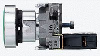 Buton kontrolli Schneider Electric, 22 mm, i gjelbër