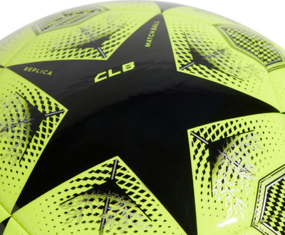 Top futbolli adidas UCL Club 24/25 Knockout Stages, madhësia 5, trajnues, i verdhë e zi