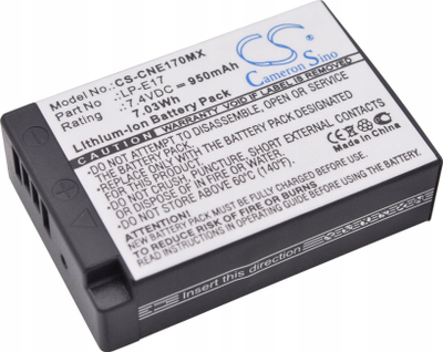 Bateri kamerë Cameron Sino CS-CNE170MX, zëvendësuese LP-E17, Li-ion