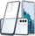 Mbrojtëse telefoni Hurtel Clear 3in1 për Samsung Galaxy S22 Plus, xhel transparente, kornizë blu