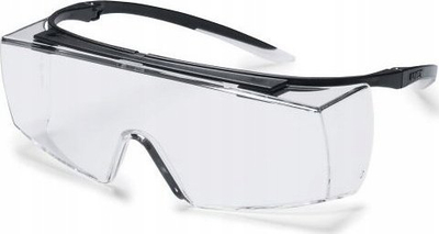 Syze mbrojtëse Uvex 9169.585 Super F OTG, mbi syze optike, të zeza me xham transparent