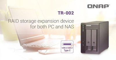 Kabinet zgjerimi QNAP TR-002, 2 slote 2.5"/3.5", USB 3.2, i zi