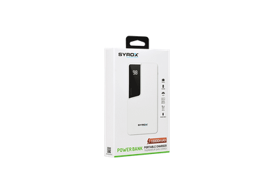 Powerbank Syrox, 10000 mAh, i bardhë