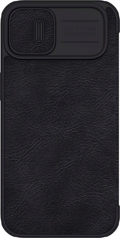 Kllëf telefoni Nillkin Qin Book PRO për iPhone 14, lëkurë PU, me xhep karte, ngjyrë e zezë