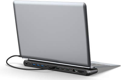 Docking station Digitus USB C 8K, 12 porta, Power Delivery 85W, gri