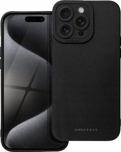 Маска за телефон Roar Luna за iPhone 15 Pro Max, TPU, црна