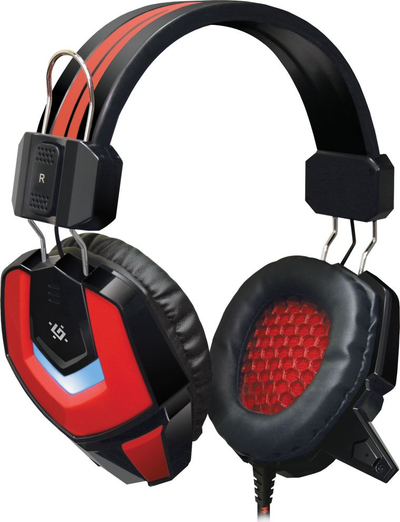 Kufje Defender Ridley, 20Hz-20kHz, 3.5mm / USB, të kuqe / të zeza