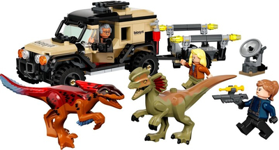 Set LEGO® Jurassic World™ 76951 Pyroraptor and Dilophosaurus Transporter