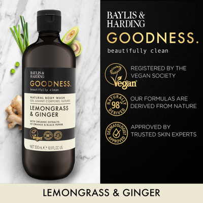 Xhel Dushi Baylis & Harding Goodness, Lemongrass & Ginger, 500ml