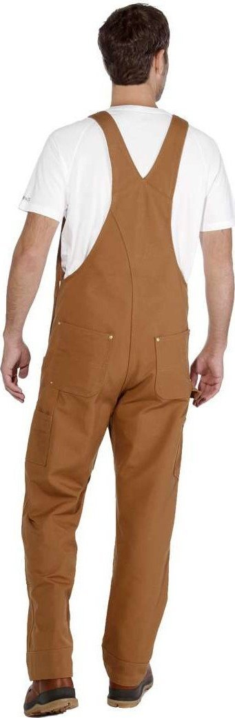 Работен комбинезон Carhartt Relaxed Fit Duck Bib, памучен платнен материјал, за мажи