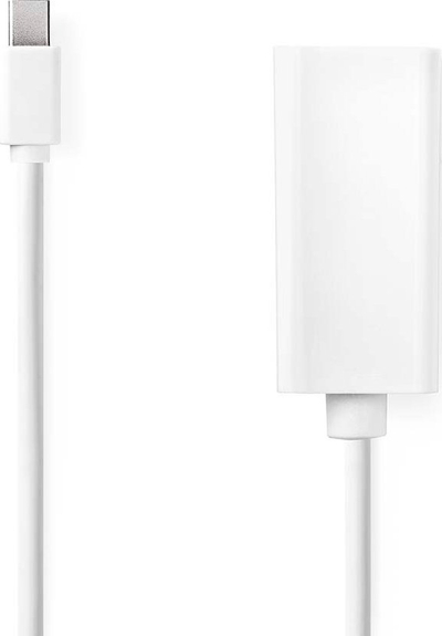 Kabllo Nedis Mini DisplayPort në HDMI, DisplayPort 1.2, 0.20m, e bardhë